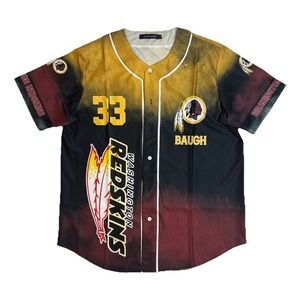 Liasoso Washington Redskins #33 Baugh Metallica Custom Jersey Men's Size XL